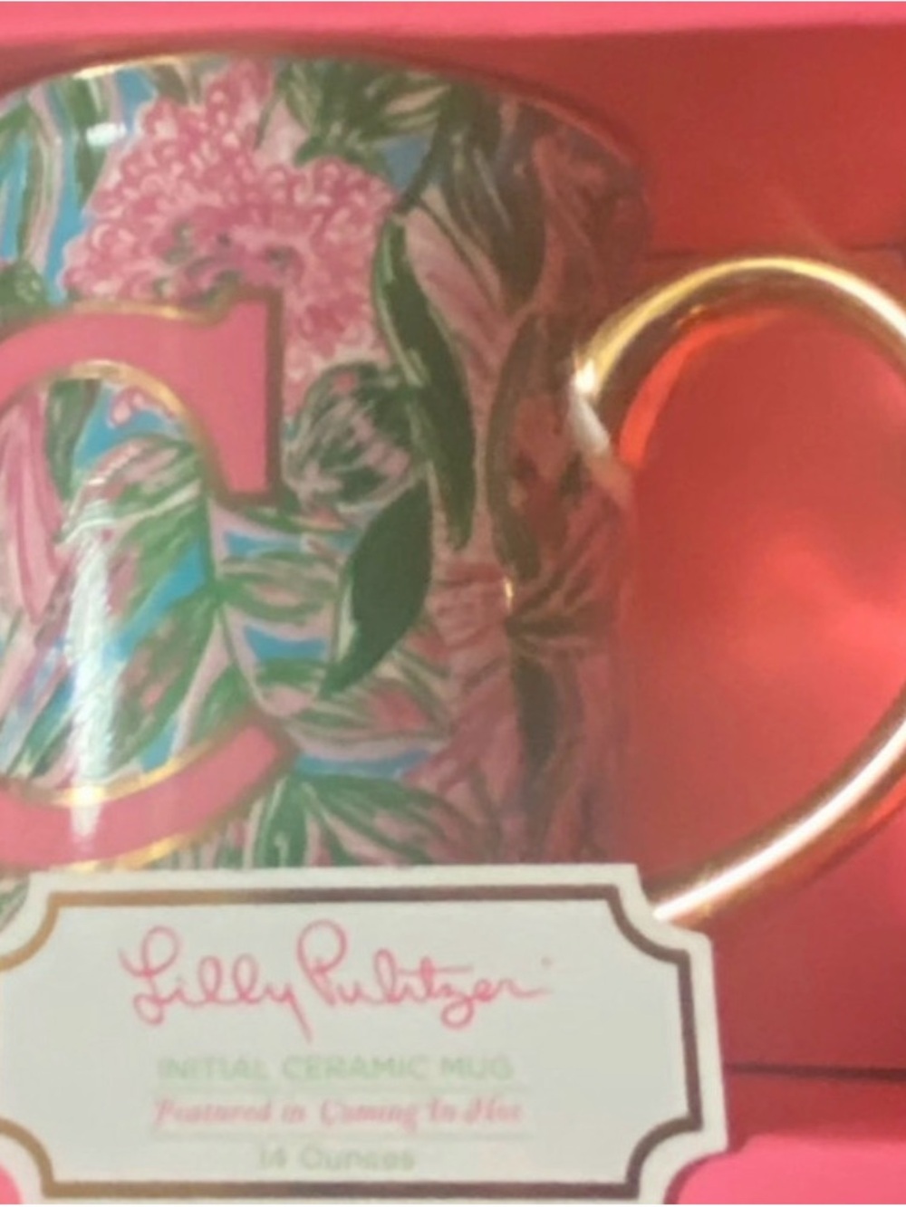 Lilly Pulitzer Initial “C” Ceramic Mug
